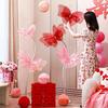 50cm Big Size Wedding Butterfly Ornament Large Simulation Hanging Gauze Butterfly  Wedding Scene