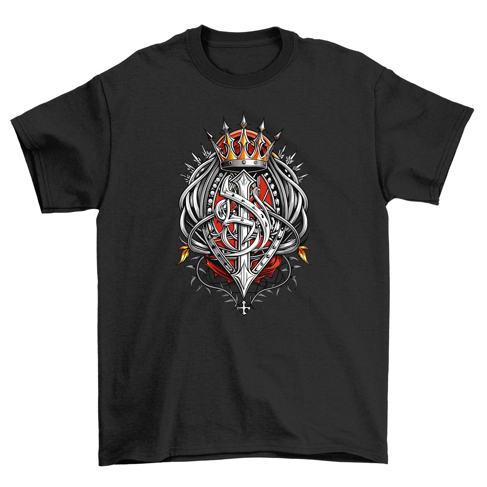 Gothic_22 Футболка с Королевской Короной Мужская Женская Футболка Топ - Правит Стильно! Смешная унисекс футболка, Подходит для королевских особ 3XL