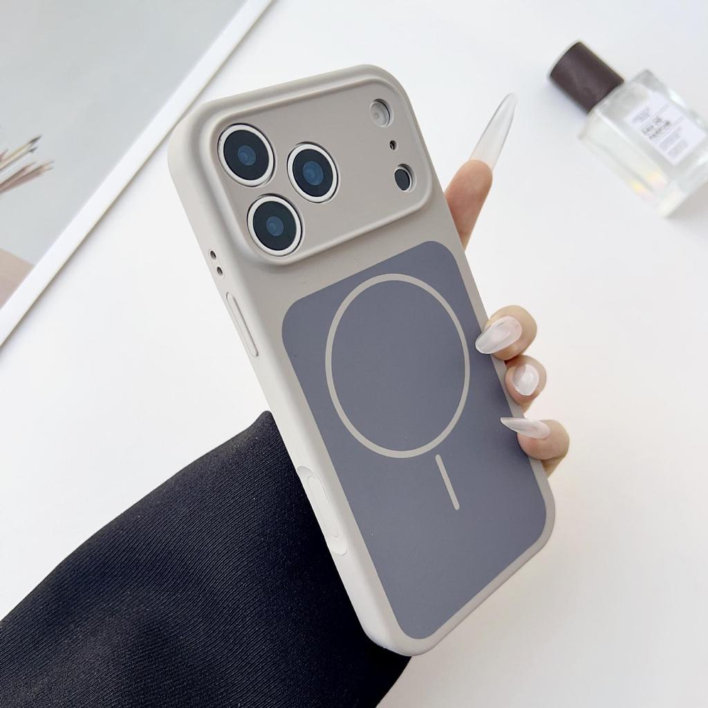 Apple 17 Pro Max Dual-Color Liquid Magnetic Full Coverage iPhone 16 Silicone Drop-Proof Case
