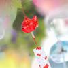 BESTonZON Glass Wind Red Goldfish Transparent with Paper Hanging Summer Japanese Style Interior Suitable for Indoors and Japanese Summer Soothing Heat