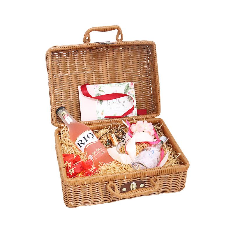 Vintage Rattan Handbag & Storage Box - Perfect for Photos, Gifts, or Organizing (Small, Medium, Large)