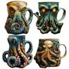 Octopus Beer Coffee Mugs Beverage Drinking Cups Resin Beverage Drinkware For Cappuccino Latte Milk Soup Water Juice Beer Wine