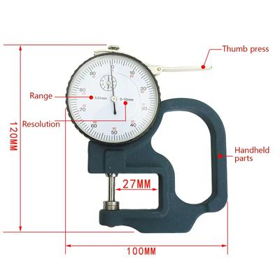 Lightweight Precise Paper Thickness Meter Gauge For Accurate Measurements In Printing And Packaging With Digital Display