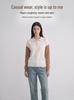 MU Women's Color Block Polo Neck Embroidery Knit Sweater - Long Sleeve, Autumn/Winter, Simple & Elegant.