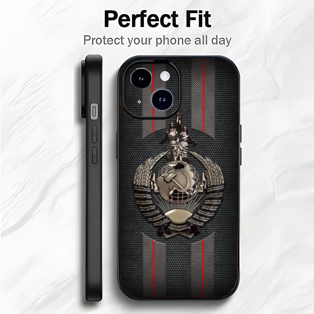 Historický symbol národa S-Sovětský svaz Pouzdro na telefon Pouzdro na telefon Měkké balení Lehké Pro iPhone17 16 15 14 13ProMax