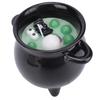 Witch Cauldron Candle Ceramic Reusable Gothic Skeleton Scented Candle Decoration for Birthday Bedroom Tabletop