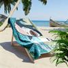 Shark 2D Flat Print Beach Towel, Large Soft Quick Dry Towel for Beach Camping SwimmingXSTJ0915478