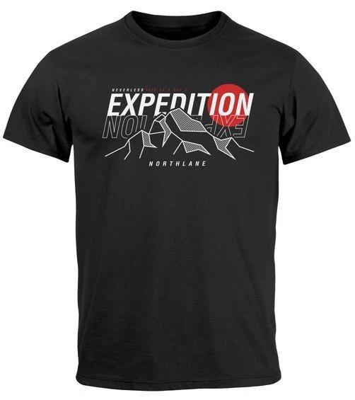 Mens T-Shirt Outdoor Mountains Hiking Nature Lovers Expedition Northlane- 4XL