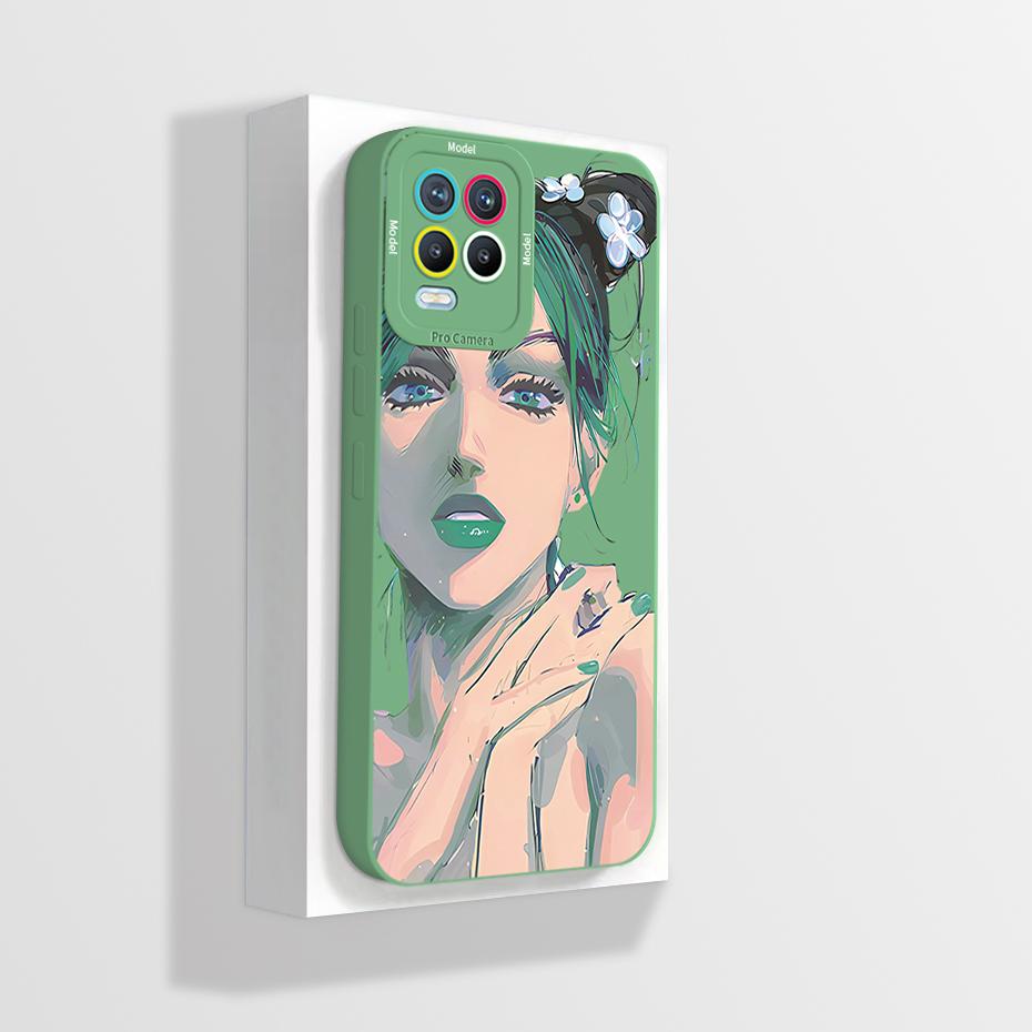 For Realme 8 Case Realme 8 5G Phone Case Realme 8i Case Realme 8 Pro 8s Aesthetic Cartoon Astronaut Square Shockproof Back Cover