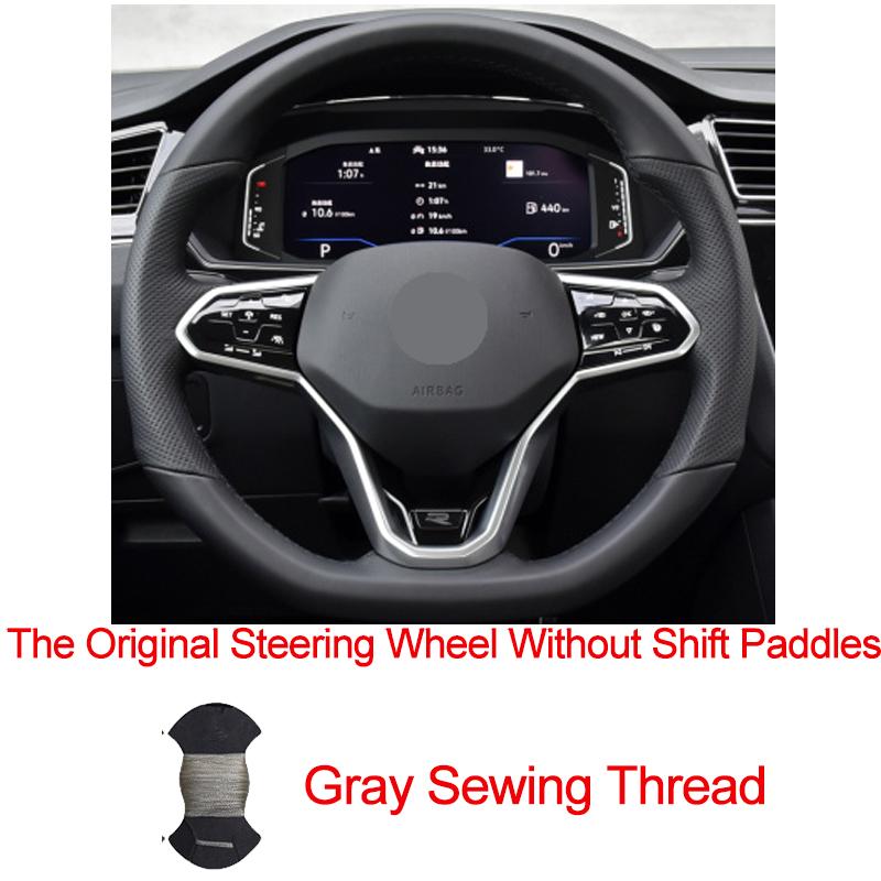 Hand Sew Car Steering Wheel Cover For Volkswagen VW Golf 8 MK8 GTI Golf GTE 2020 2026 Braid On the Steering Wheel Car Protector
