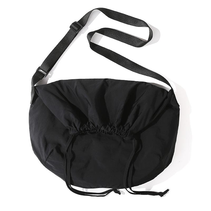 

U примерочная женская сумка на шнурке сумка через плечо повседневная сумка из нейлоновой ткани ультралегкая универсальная сумка на плечо большая вместимость тканевая сумка чёрный