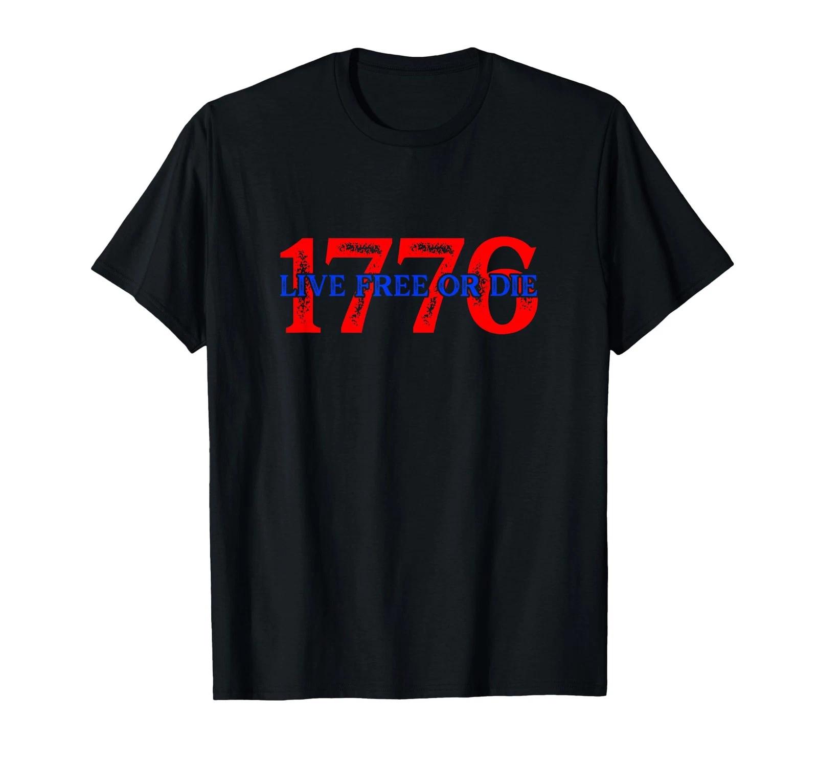 1776 Live Free Or Die Funny T-Shirt L
