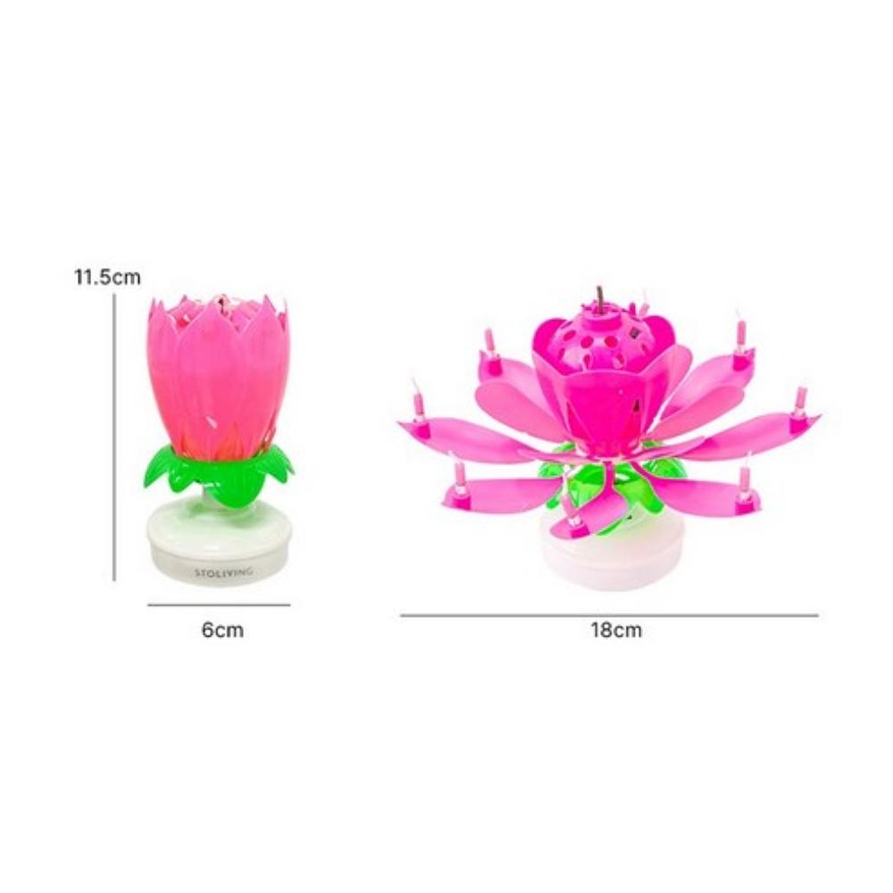 STOLIVING Birthday Lotus Melody Candle with Number Toppers 19-Piece Party Set