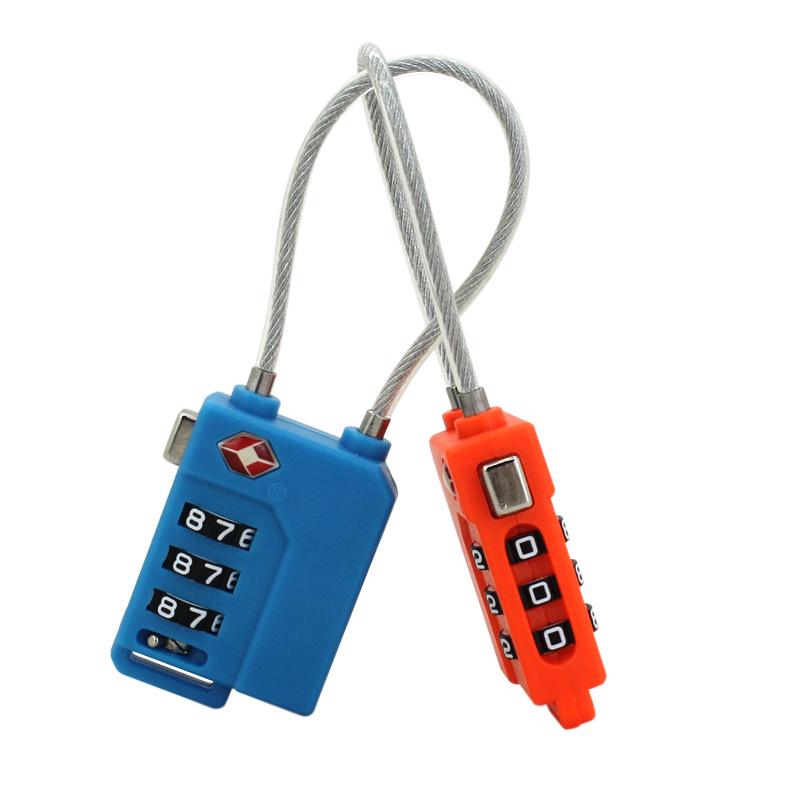 Travel Zipper Lock: TSA-Approved Plastic Combination Lock with Mini Steel Wire for Suitcases
