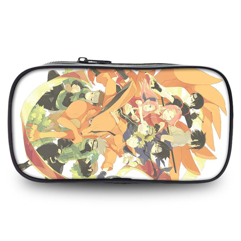Naruto Themed Anime Printed Student Single Layer Stationery Storage Bag Pencil