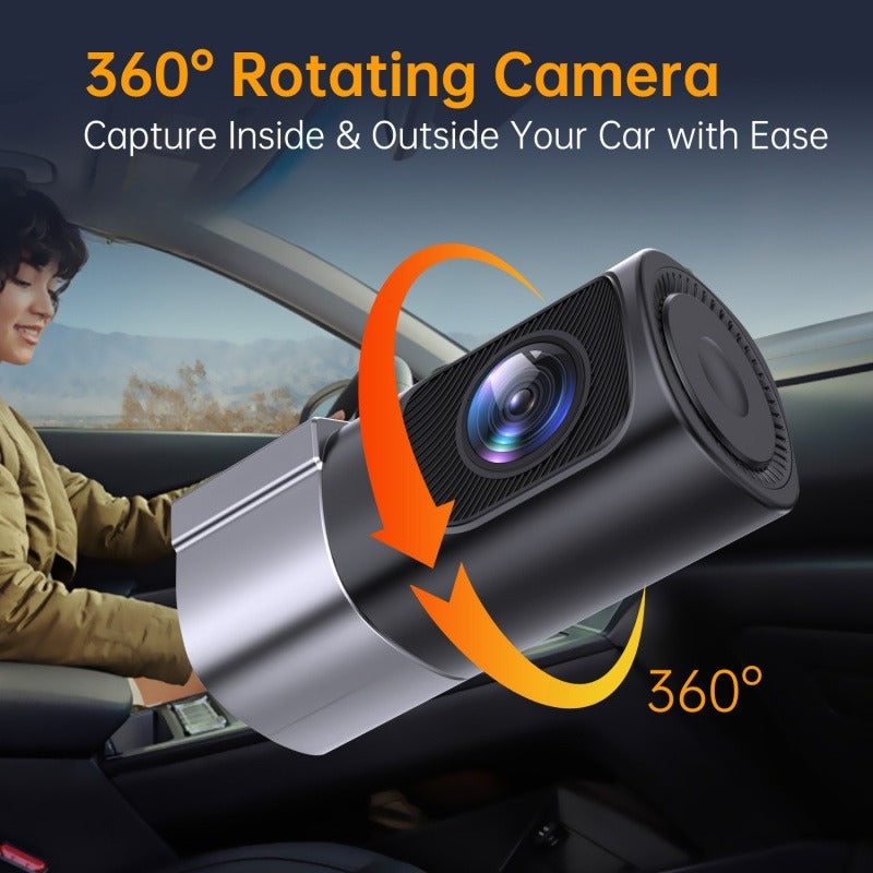 1080P HD Dash Cam with Wi-Fi & Night Vision Dash Camera Cabin Dashcam Vehicle Video Dash Cam Wide Angle Car DVR