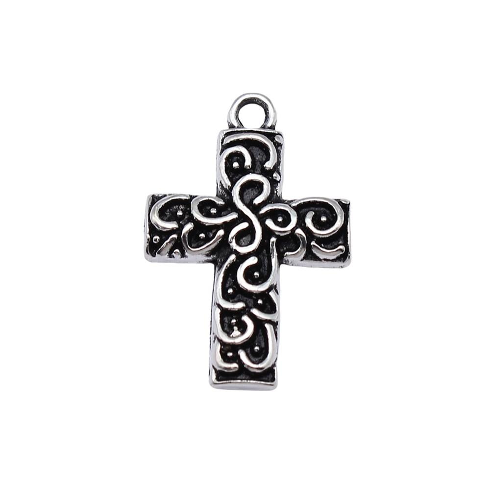 Hollow Cross Charms Multi Color Alloy Pendants For Gothic Christian Jewelry Accessories