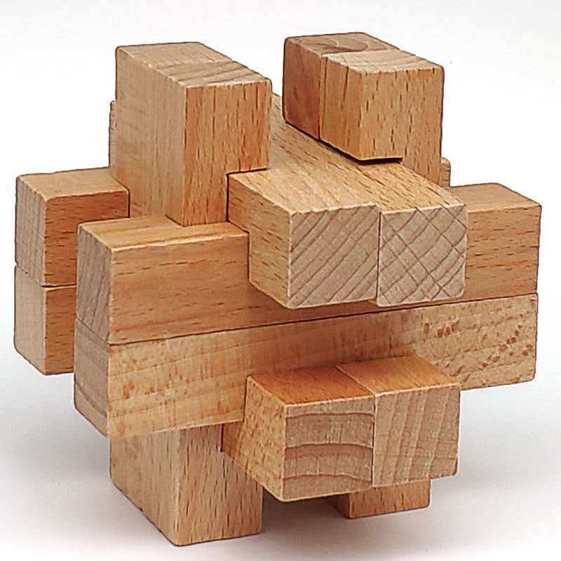 Puzzle 3D in Legno a Incastro Rompicapo Adulti Bambini Ragazzi Ragazze Lucchetto di Luban Sfida QI Idee Regalo Educative e Divertenti