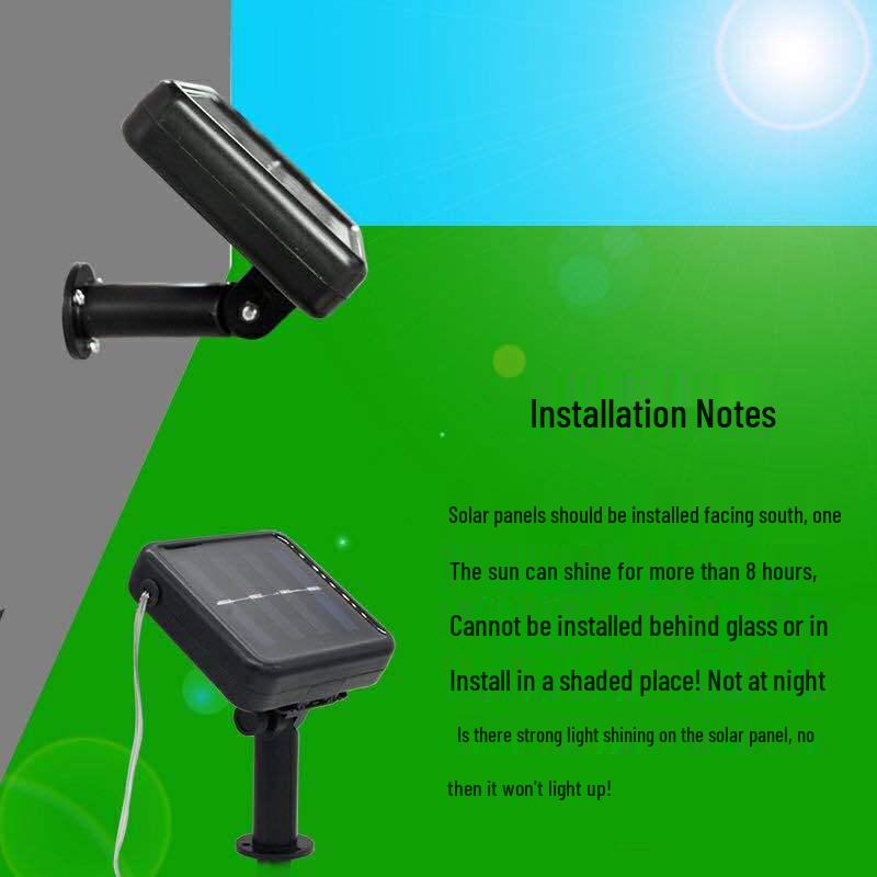 Solar-Powered LED String Fairy Lights - Waterproof Outdoor Copper Wire Christmas Decoration