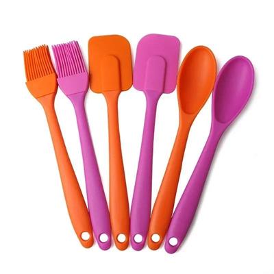 Lot de 3 grattoirs de cuisson en silicone résistants à la chaleur, antiadhésifs, ustensiles de cuisine, grattoirs de cuisson souples et non déformés