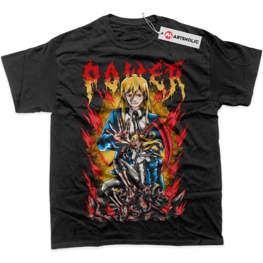 Chainsaw Men Devil Power Makima Graphic Print Tshirts Japan Anime Manga Peripherals Tee Men Women Loose Cotton Oversized Tops