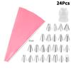 Stainless Steel Piping Nozzle Set,Cake Decorating Tools, Cream Glue Piping Nozzles,Thickened EVA Piping Bags