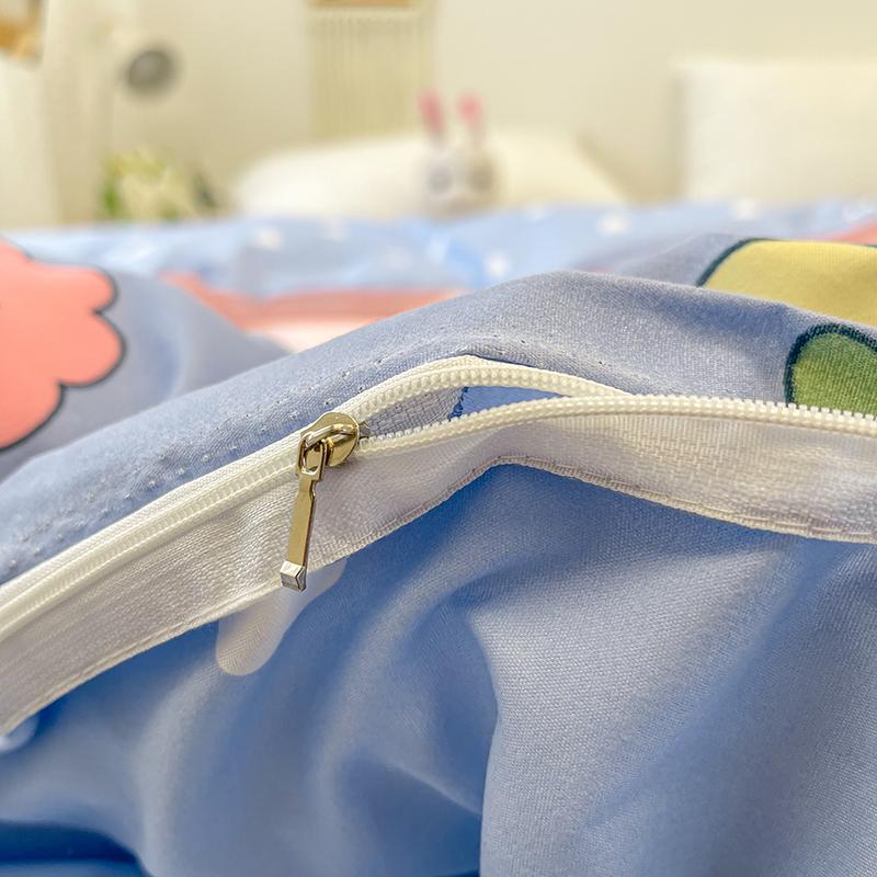 Simple Style Duvet Cover For Double Bed Blue Heart Printed Comforter Cover Single/Queen/King Size Housse De Couett 220X240