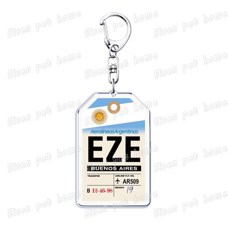 Plane Ticket Koffer Keyrings for Accessories Bag Key Chain Ring Jewelry Fans Gifts Travel Country Label Keychain Llaveros