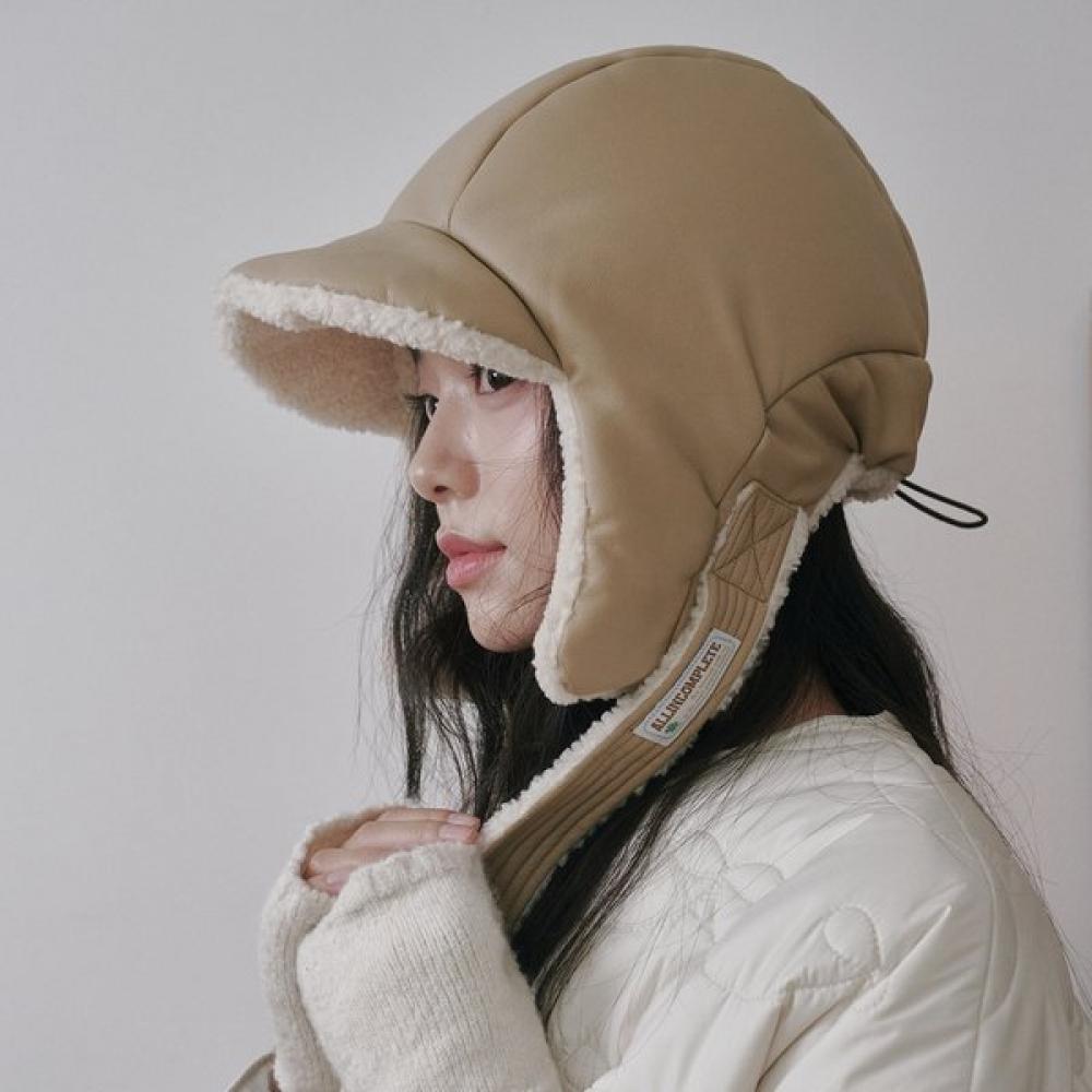 Allincomplete Leather Poodle Padding Balaclava  3 Colors 