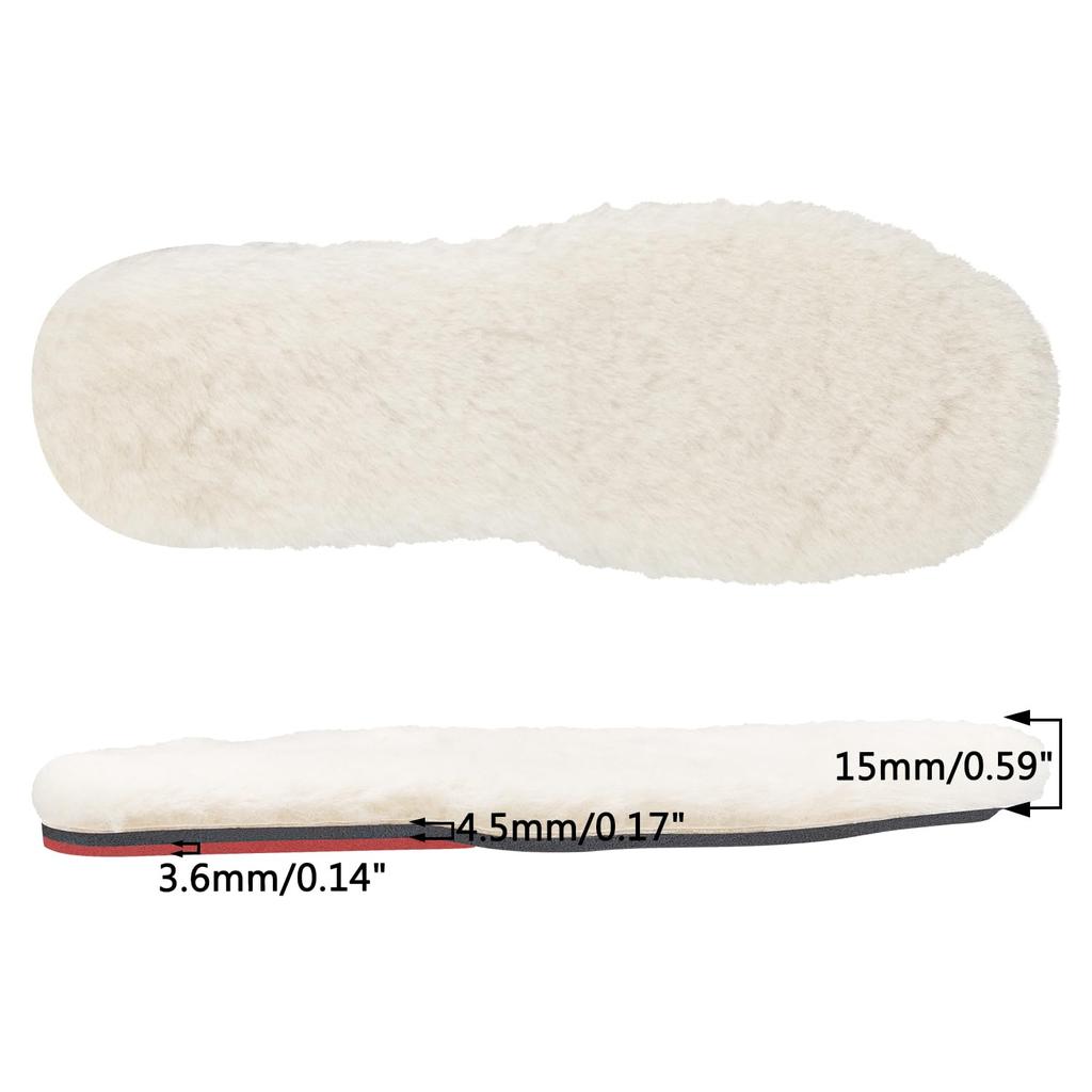 Men's UGG Sheepskin Insoles with UGG Fleece, Warm and Fluffy Insoles (Size: 28cm)