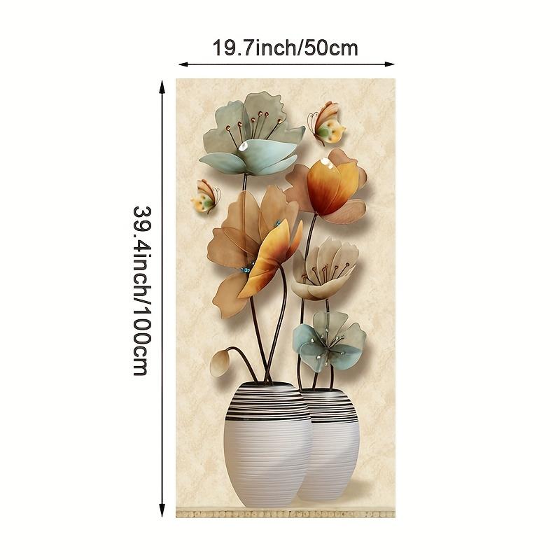 1 Stücke Retro Schmetterling Und Blumentopf Leinwand Gemälde Vintage Poster Abstrakte Kunst Blume Bilder Drucken Chinesischen Stil Wandgemälde Für Wohnzimmer