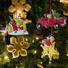 Green Enchanting Monster Christmas Decor Vibrant Acrylic Hanging Ornament For Auto
