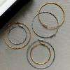 Gold plain ring earrings exaggerated atmosphere earrings simple circle earrings