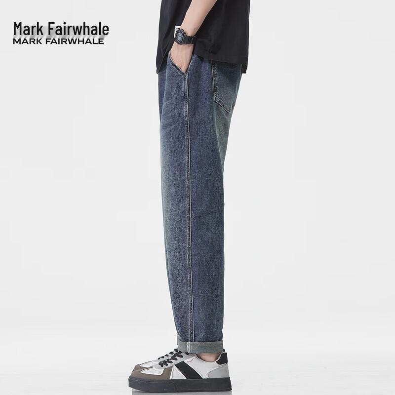 Mark Fairwhale Men's Retro Loose Straight Cropped Jeans 2025 New Collection