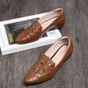 Soft Leather Hollowed Out Embroidered Single Shoes for Women In Spring and Summer Breathable Work Sandals for Women