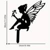 Flower Fairy Elf Garden Decoration – Metal Fairy Art Ground Insert, Elegant Lawn & Courtyard Décor for Garden Parties