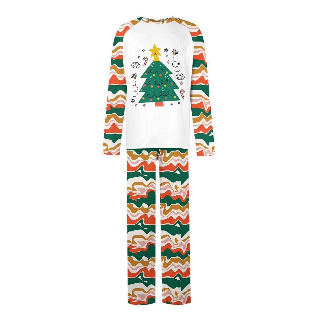Christmas Parent Child Family Set Home Furnishings Christmas Pajamas Two Piece Set