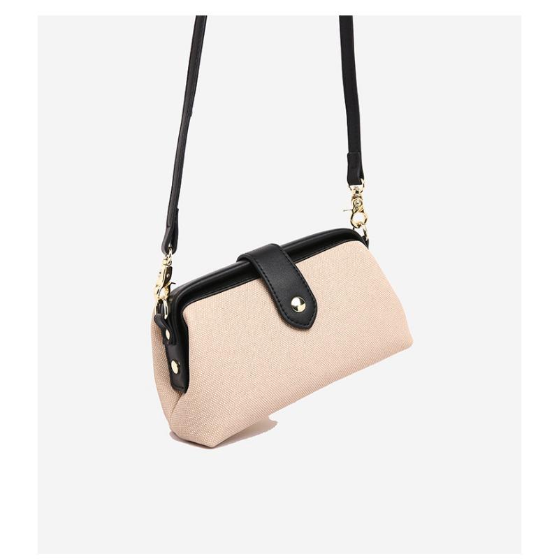 Leisure commuting bag for women, new niche texture single shoulder crossbody bag, canvas dumpling bag