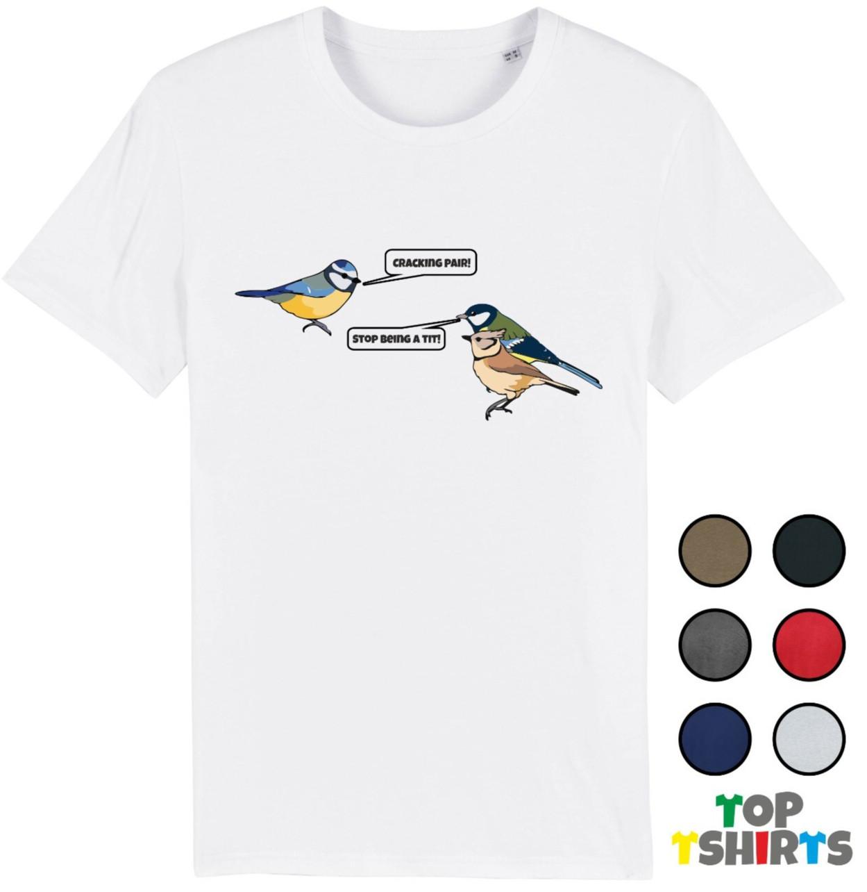 

Cracking Pair Of Tit Funny Joke | Rude Gift T-Shirt Mens Womens Tees Top Blue Tit Grey Tit | Novelty S