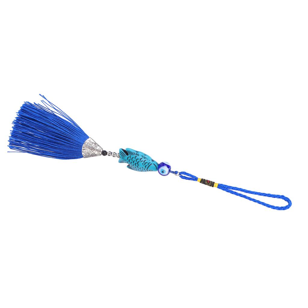 Blue Eye Ornament Alloy Turkish Style Personality Tassel Pendant for Cars Interior Decorations