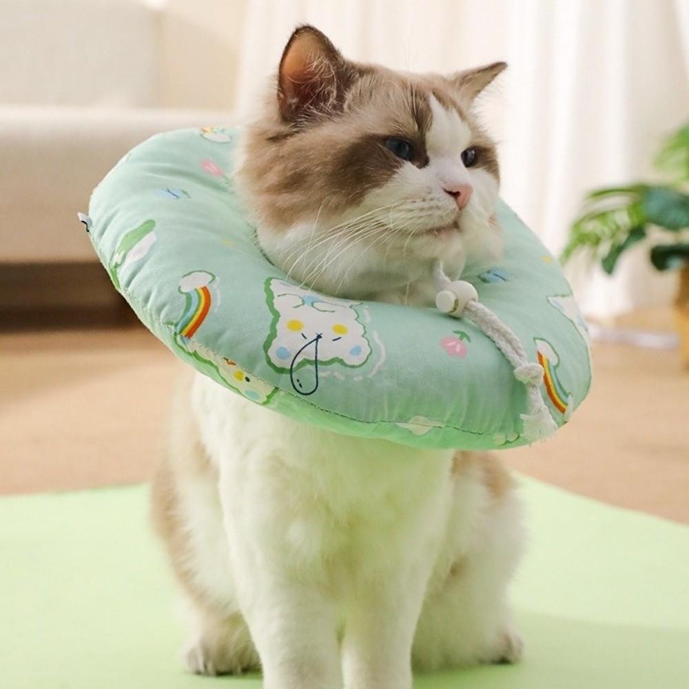 Círculo Isabelino Anti-Mordida para Gato Coleira Ajustável de Recuperação para Gato Coleira de Pescoço para Gato Pós-operatório