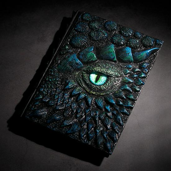 Independent Site Resin Animated Devil's Eye Dragon Book Ornament