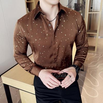 Camisas de Manga Larga de Alta Calidad Para Hombre Camisa Social Coreana para Hombre Vestido Ajustado Moda Camisas Casuales