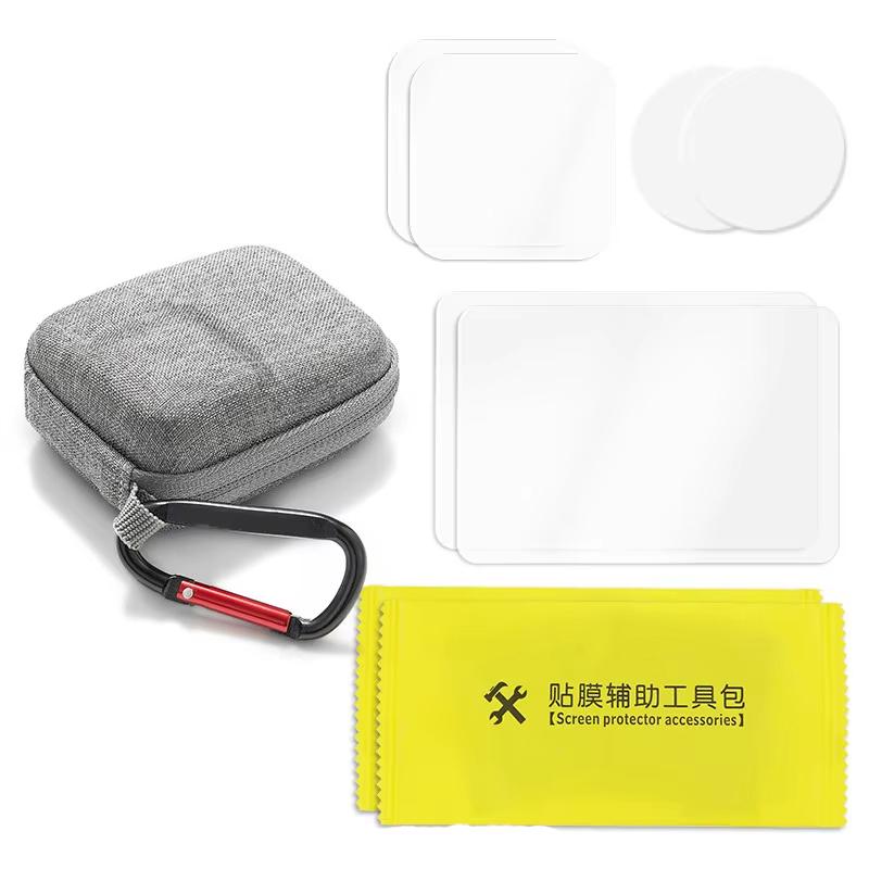 For DJI Osmo Action 6 Action 5 Pro 4 Screen Protector Tempered Glass Lens Cap Storage Case for DJI Action 4 5 6 Accessories