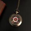 10pcs/lot Wholesale Carved Five-Pointed Star Pattern Dial Quartz Pocket Watch Necklace Pendant Gifts For Man with Fob Chain
