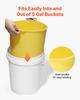 2 Pcs 18.9L Bucket Liner for Concrete Mix, Reusable Silicone Mortar Bucket Liner for Thinset Paint Concrete Epoxy Mixing, Heavy-duty Grout Mixer