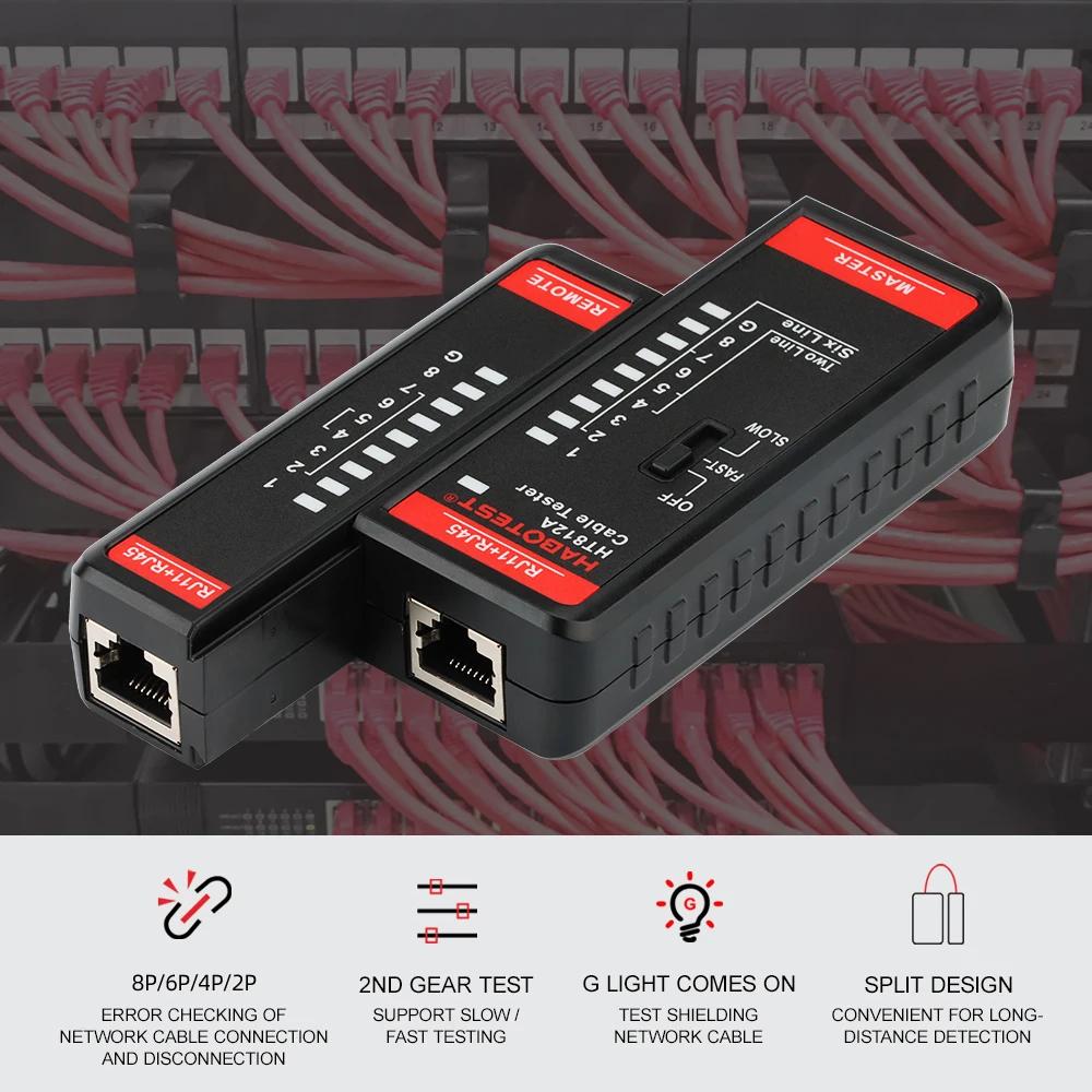 Kabel Lan Tester Hohe Präzision Netzwerkkabeltester Rj45 Rj11 Rj12 Cat5 Utp Lan-Kabeltester Netzwerkwerkzeug Netzwerkreparatur