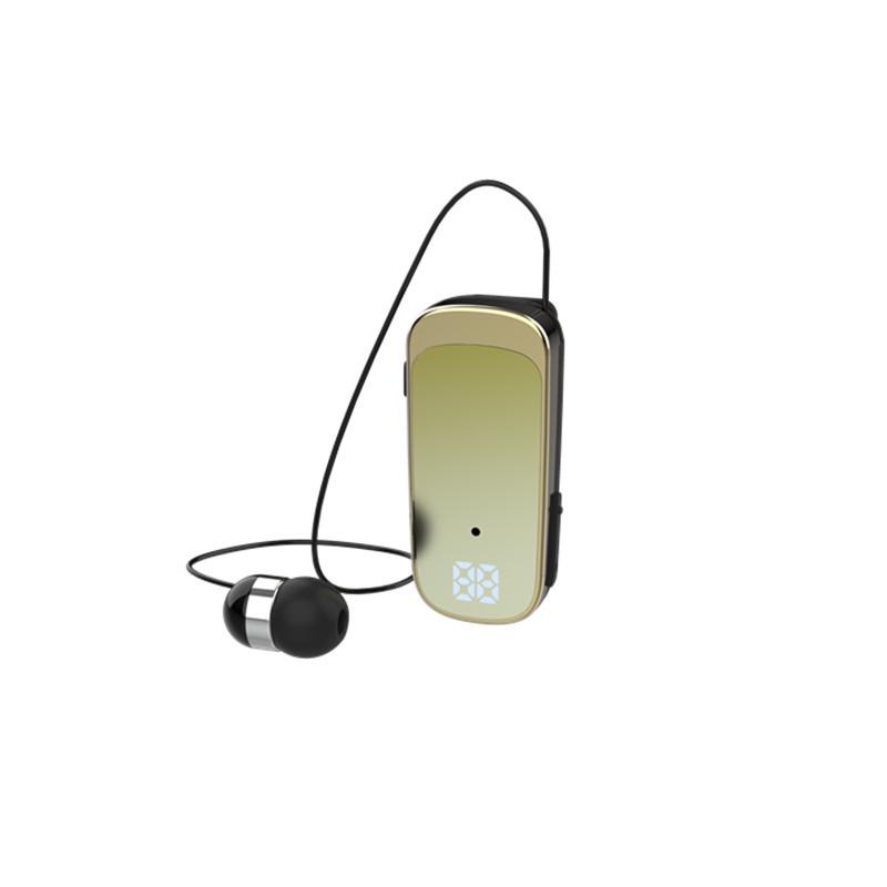 Clip-on Bluetooth Earbuds for Calls & Music, 20-Hour Battery, Incoming Call Number Broadcast