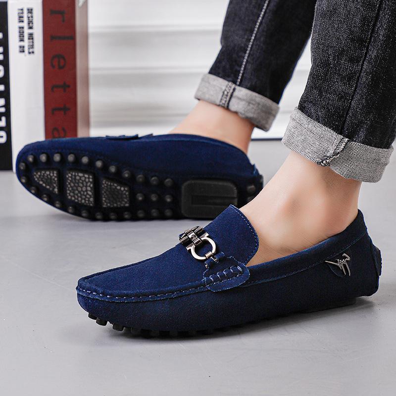 2025 Autumn New Doudou Shoes Men's Loafer British Style Tassel Senior One-pedal Flip Leather Shoes Lazy Shoes