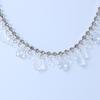 1Yard Transparent Pendant Chain Glass Rhinestone Trim Silver Glitter Rhinestone Ribbon Craft DIY Decoration Beaded Lace Trim